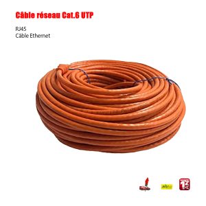Câble réseau Cat6 blindé SFTP sans crochet de 1 m - Cordon Ethernet RJ45  anti-accroc - M/M - Noir