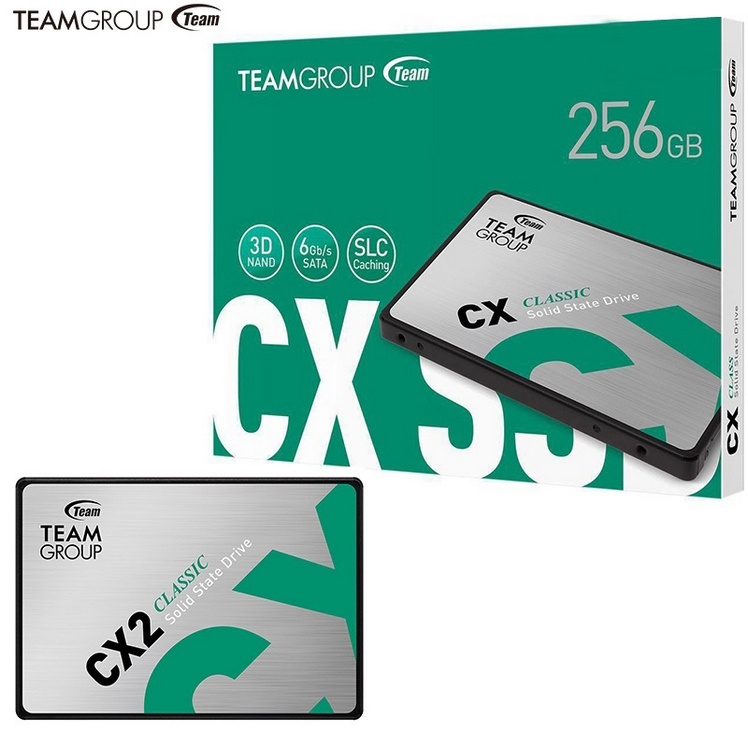 DISQUE SSD INTERNE TEAMGROUP CX2 256 GO 2.5 SATA III à bas prix