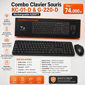 Combo Clavier + Souris KC-01-D & G-220-D