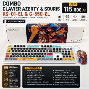 Combo Clavier + Souris KS-01-EL & G-550-EL